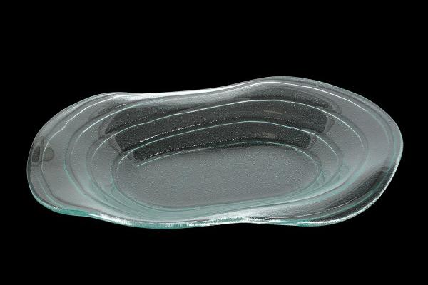 Ripple Glass Oval Platter 1