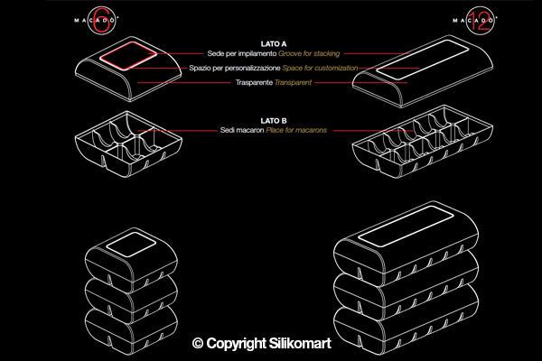 MACADO 6 - CONFEZIONE IN PLASTICA PER 6 MACARONS 4