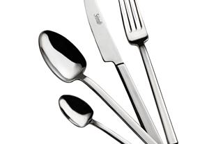 Set posate in Acciaio Inox 18-10. Made in Italy. Finitura lucida. Spessore 4 mm.