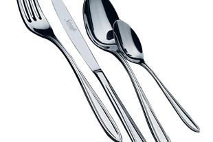 Set posate in Acciaio Inox 18-10. Made in Italy. Finitura lucida. Spessore 3 mm.