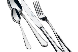 Set posate in Acciaio Inox 18-10. Made in Italy. Finitura lucida. Spessore 2,5 mm.