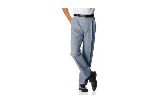 FULDO PANTALONE RIGATO BLU MARINO 1