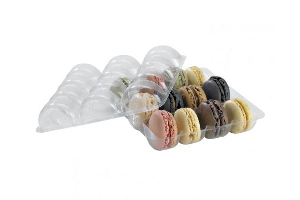 Inserto rettangolare plastica per 12 macarons 1