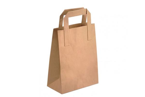 Shopper con manici baby carta kraft, 17,5 x 9 x 23 cm 1