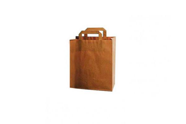 Shopper kraft in carta con manici, 28 x 14 x 32 cm 1