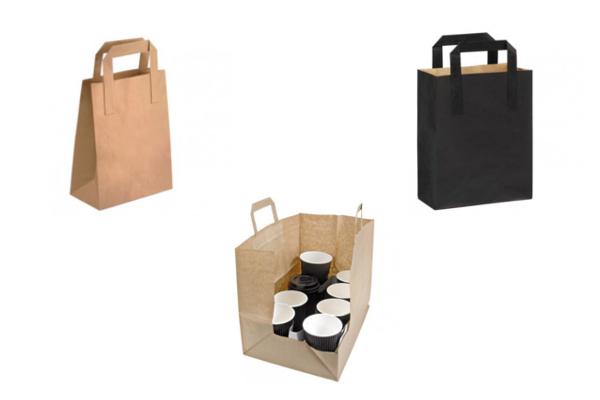 Shopper kraft in carta con manici, 28 x 14 x 32 cm 4